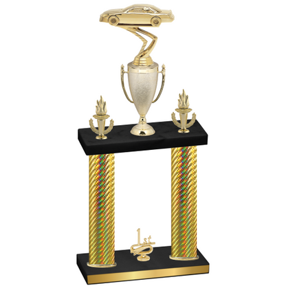 Double Gold Carbon Fiber First Place Cars Trophy