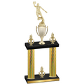 Double Gold Carbon Fiber Victory Basketball Trophy