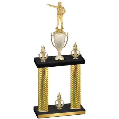 Double Gold Carbon Fiber Victory Shooter Trophy