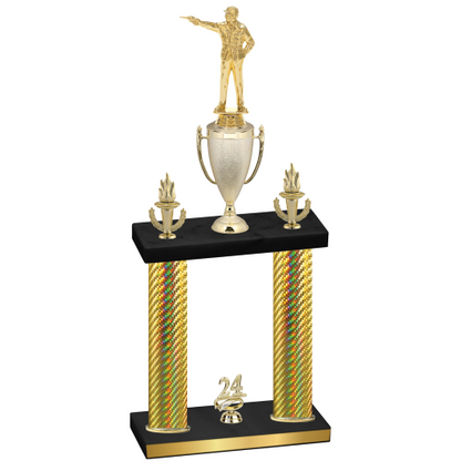 Double Gold Carbon Fiber Year Shooter Trophy