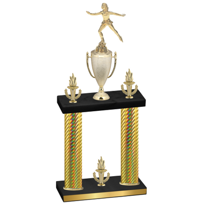 Double Gold Carbon Fiber Victory Skater Trophy
