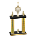 Double Gold Carbon Fiber Year Chess Trophy