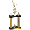 Double Gold Carbon Fiber Victory Basketball Trophy