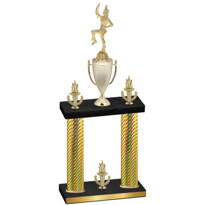 Double Gold Carbon Fiber Victory Majorette Trophy