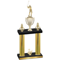 Double Gold Carbon Fiber Second Place Golf Trophy