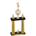 Double Gold Carbon Fiber Year Golf Trophy