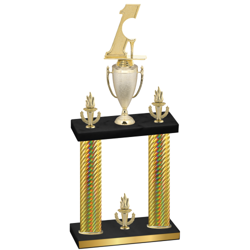 Double Gold Carbon Fiber Victory Golf Trophy