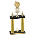 Double Gold Carbon Fiber Second Place Baseball Trophy
