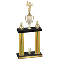 Double Gold Carbon Fiber Year Academics Trophy