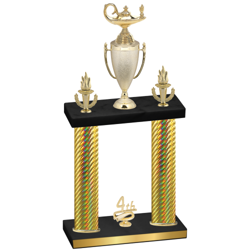 Double Gold Carbon Fiber Fourth Place Academics Trophy