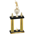 Double Gold Carbon Fiber First Place Baseball Trophy