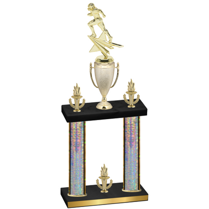 Double Silver Glacier Victory Football Trophy