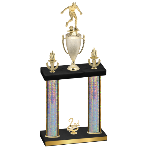Double Silver Glacier Second Place Soccer Trophy