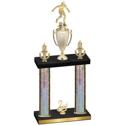 Double Silver Glacier Second Place Soccer Trophy