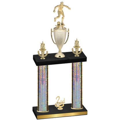 Double Silver Glacier Second Place Soccer Trophy