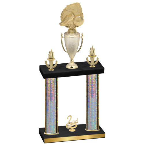Double Silver Glacier Second Place Soccer Trophy