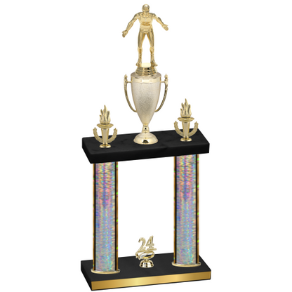 Double Silver Glacier Year Wrestling Trophy