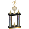 Double Silver Glacier Victory Bowling Trophy