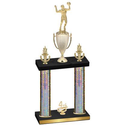 Double Silver Glacier Fourth Place Volleyball Trophy