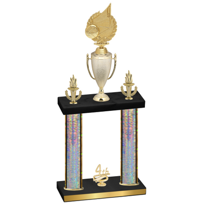 Double Silver Glacier Fourth Place Volleyball Trophy