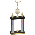 Double Silver Glacier First Place Cheerleading Trophy