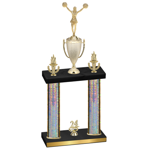 Double Silver Glacier Year Cheerleading Trophy