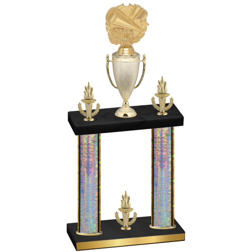Double Silver Glacier Victory Cheerleading Trophy