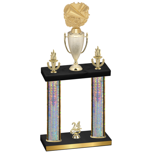 Double Silver Glacier Year Cheerleading Trophy