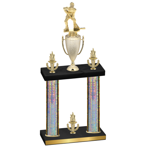 Double Silver Glacier Victory Hockey Trophy