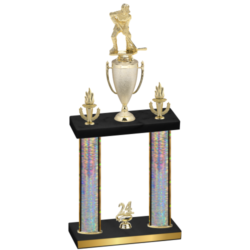 Double Silver Glacier Year Hockey Trophy