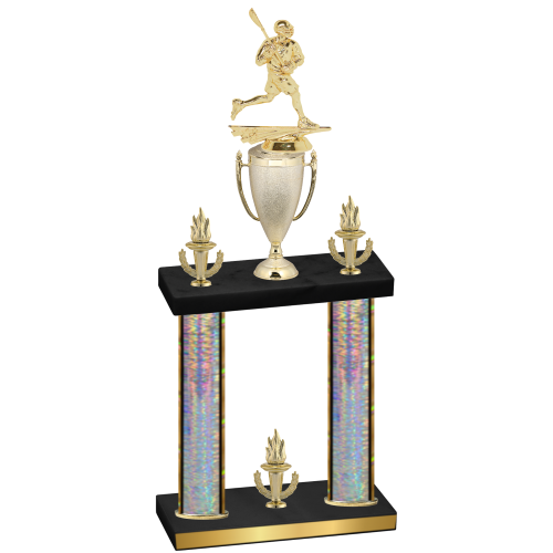 Double Silver Glacier Victory Lacrosse Trophy