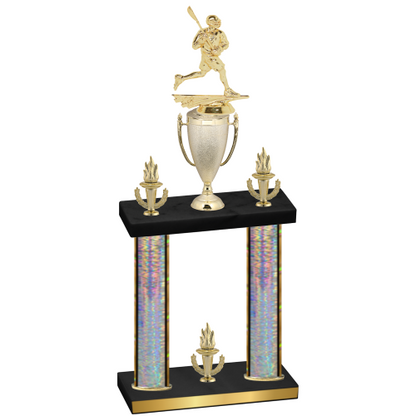 Double Silver Glacier Victory Lacrosse Trophy