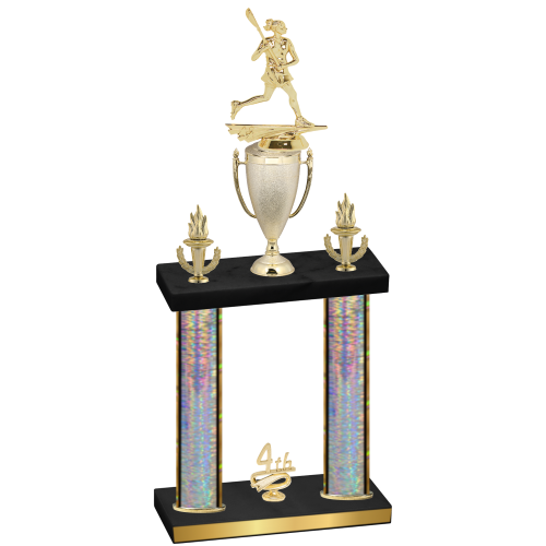 Double Silver Glacier Fourth Place Lacrosse Trophy