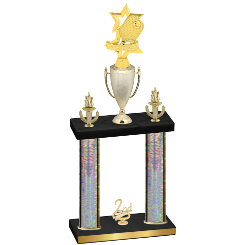 Double Silver Glacier Second Place Pickleball Trophy