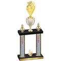 Double Silver Glacier Fourth Place Pickleball Trophy