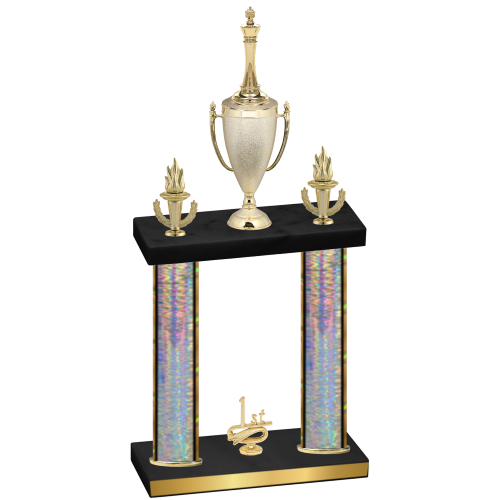 Double Silver Glacier First Place Chess Trophy