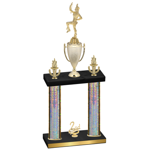 Double Silver Glacier Second Place Majorette Trophy