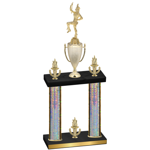 Double Silver Glacier Victory Majorette Trophy
