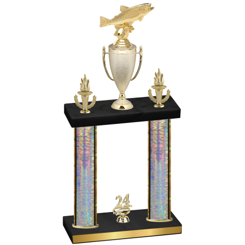 Double Silver Glacier Year Fishing Trophy