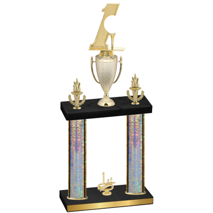 Double Silver Glacier First Place Golf Trophy