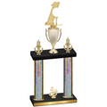 Double Silver Glacier Fourth Place Golf Trophy