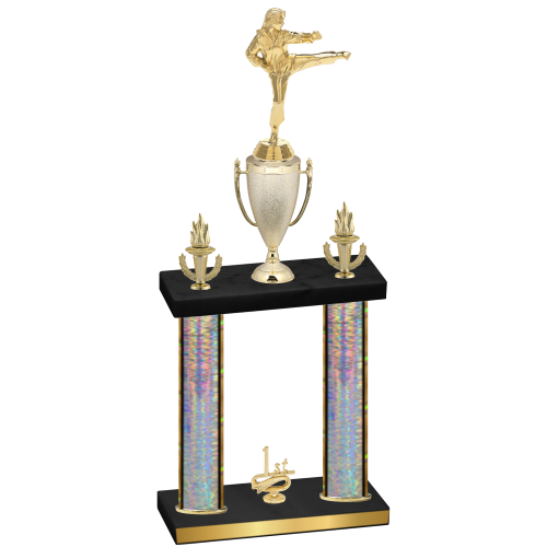 Double Silver Glacier First Place Karate Trophy