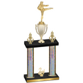 Double Silver Glacier Second Place Karate Trophy