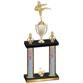 Double Silver Glacier Second Place Karate Trophy