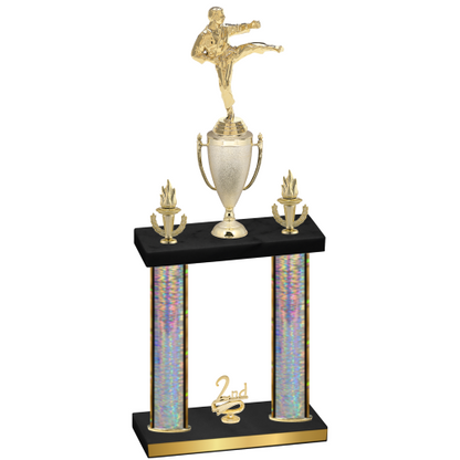 Double Silver Glacier Second Place Karate Trophy