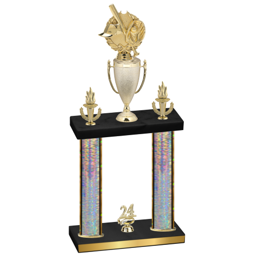 Double Silver Glacier Year Baseball Trophy
