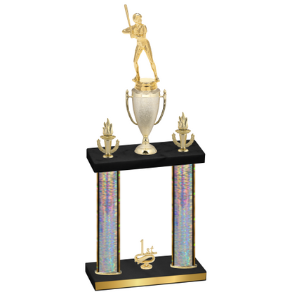 Double Silver Glacier First Place Softball Trophy