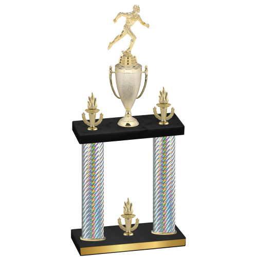 Double Silver Carbon Fiber Victory Running Trophy
