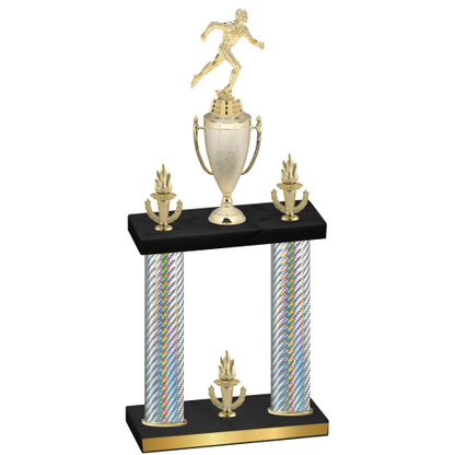 Double Silver Carbon Fiber Victory Running Trophy