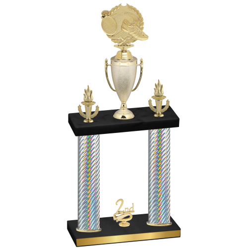 Double Silver Carbon Fiber Second Place Running Trophy
